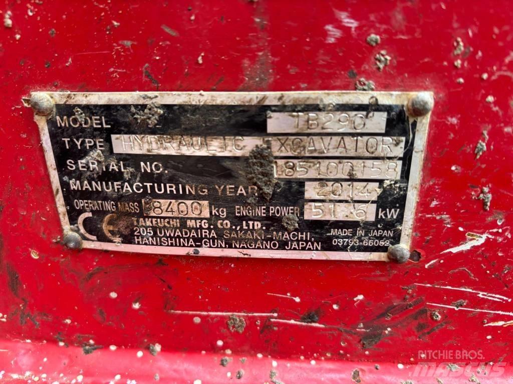 Takeuchi TB290 Mini excavators  7t - 12t