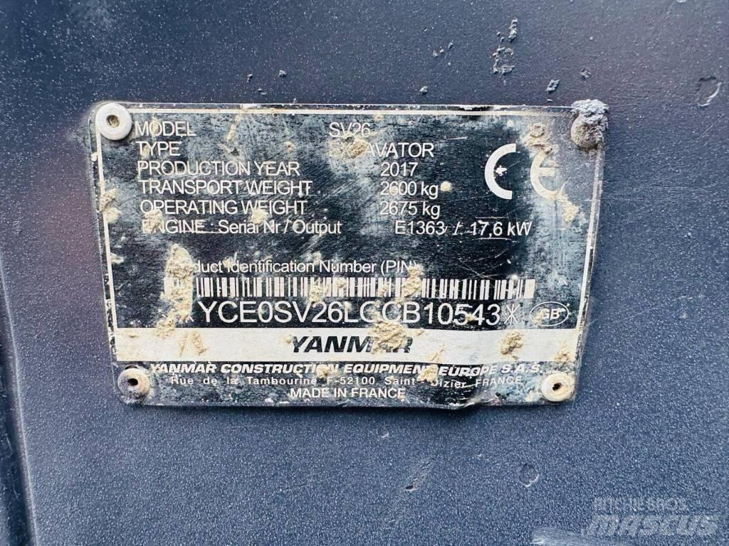 Yanmar SV 26 Mini Excavators <7t (Mini Diggers)