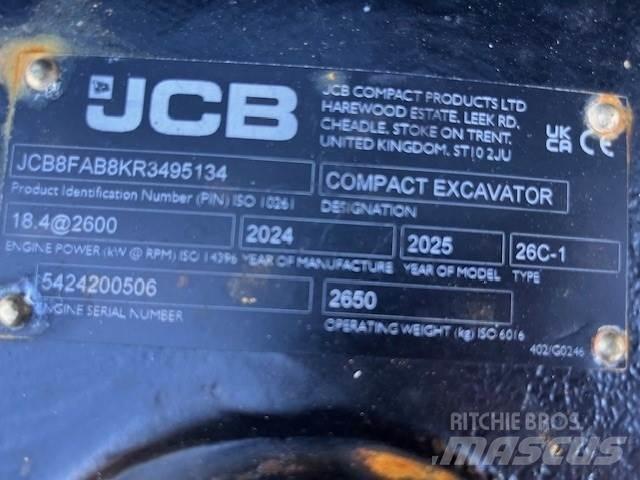 JCB 26C-1 Mini Excavators <7t (Mini Diggers)
