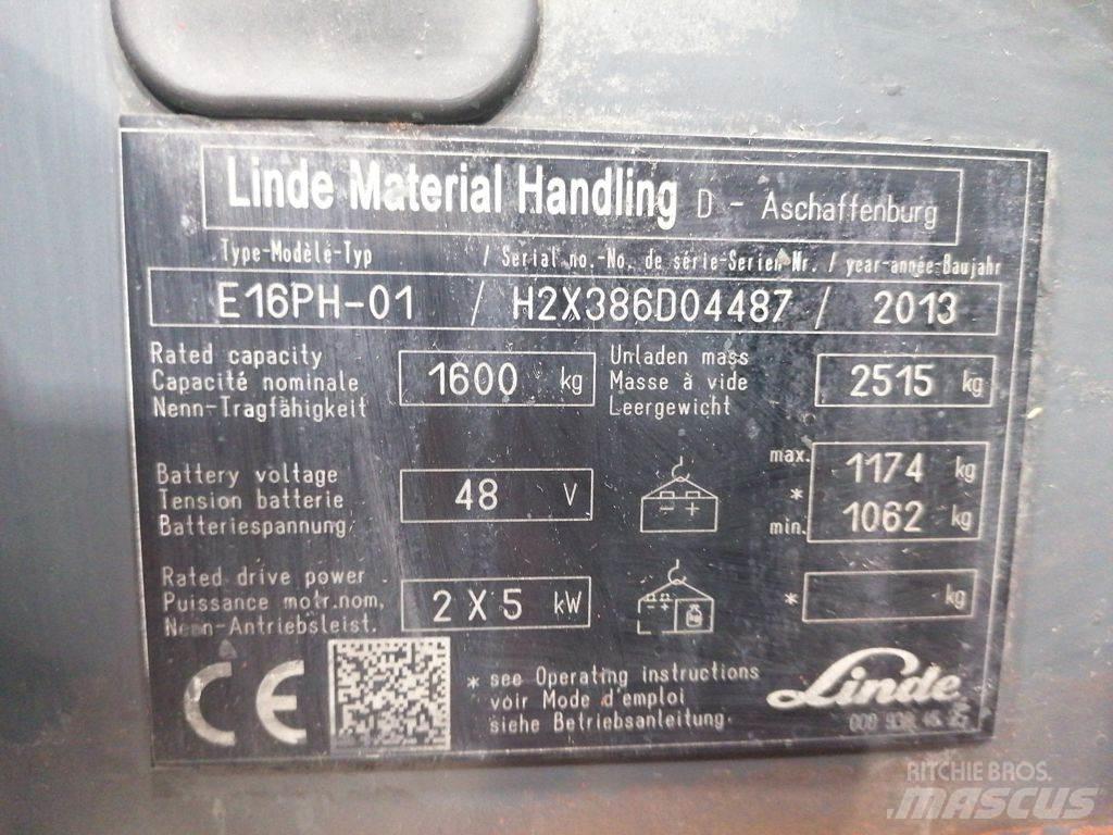 Linde E16PH-01 Electric Forklifts