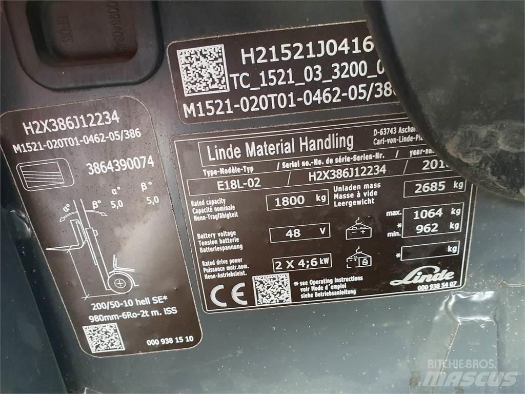 Linde E18L Electric Forklifts