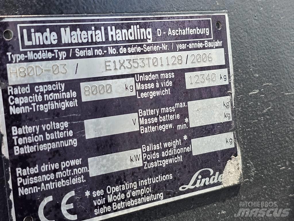 Linde H80D-03 Diesel Forklifts