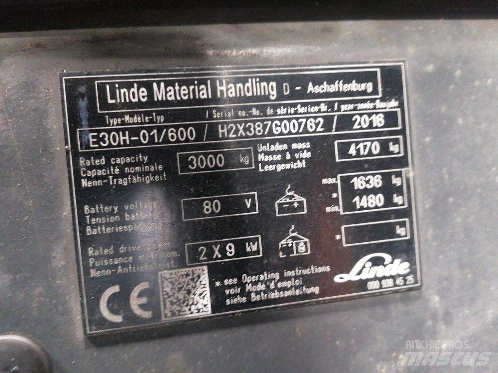 Linde E30H-01/600 Electric Forklifts