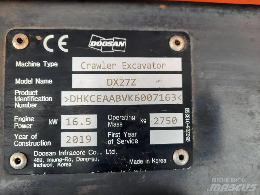 Doosan DX 27 Z Mini Excavators <7t (Mini Diggers)