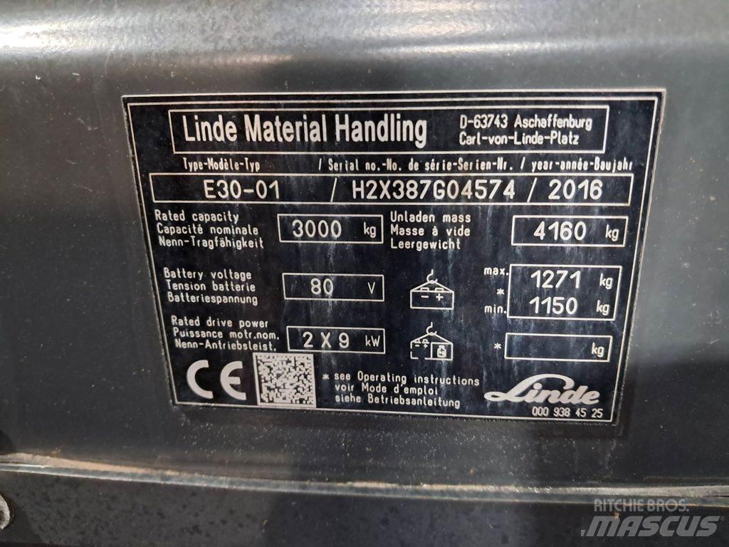 Linde E30-01 Electric Forklifts