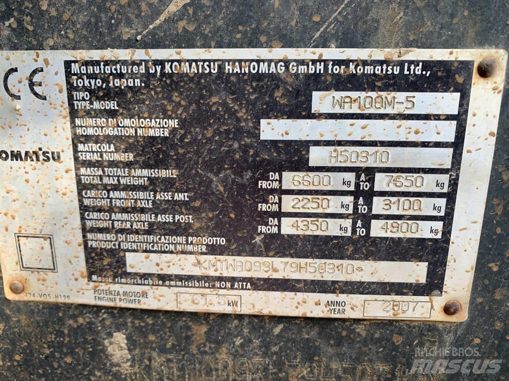 Komatsu WA 100 M-5 Wheel Loaders