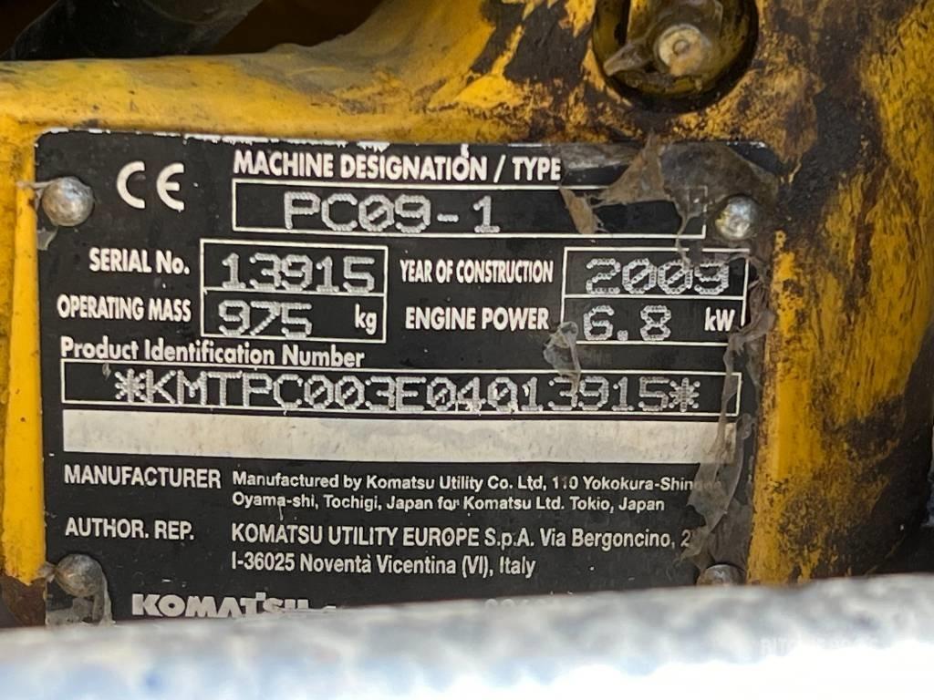 Komatsu PC 09-1 Mini Excavators <7t (Mini Diggers)