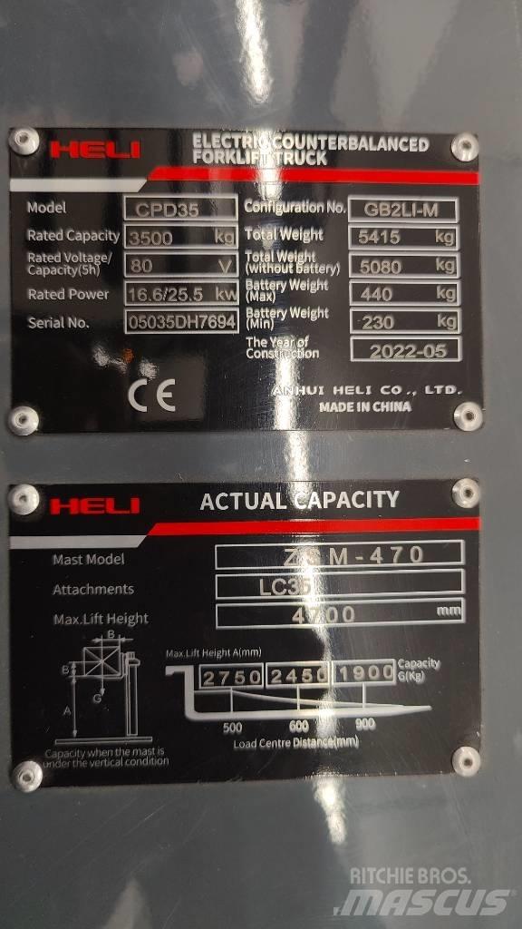Heli CPD35-GB2LI Electric Forklifts