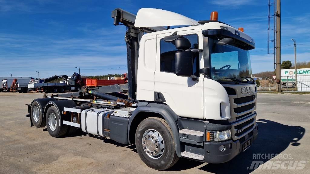 Scania P410 6X2 Hook lift trucks