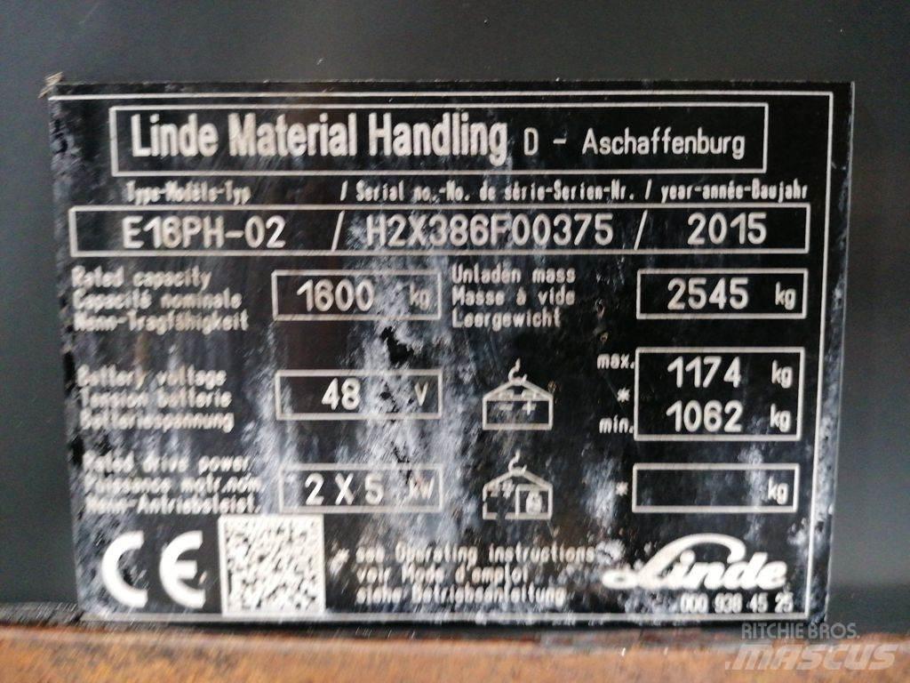 Linde E16PH-02 Electric Forklifts