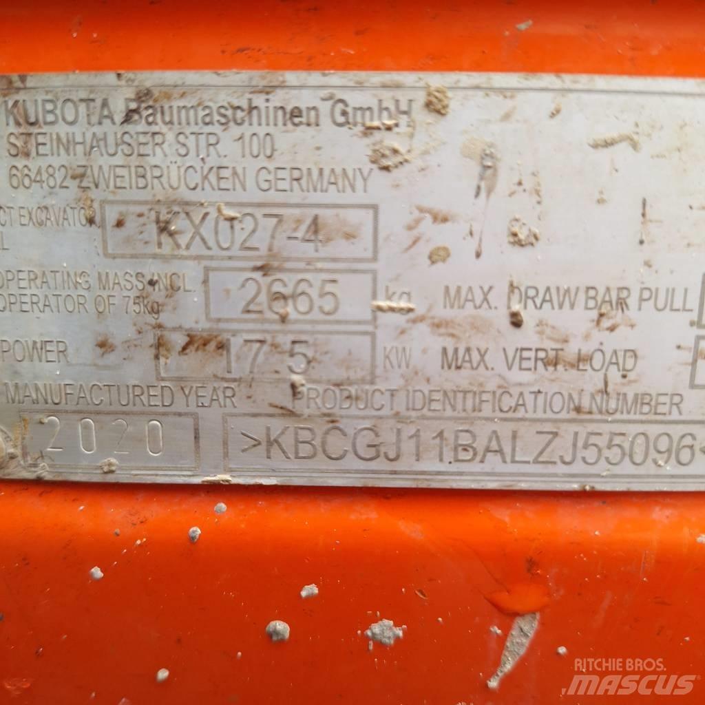 Kubota KX 027-4 Mini Excavators <7t (Mini Diggers)