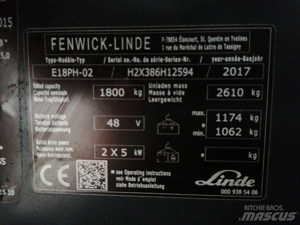 Linde E18PH Electric Forklifts