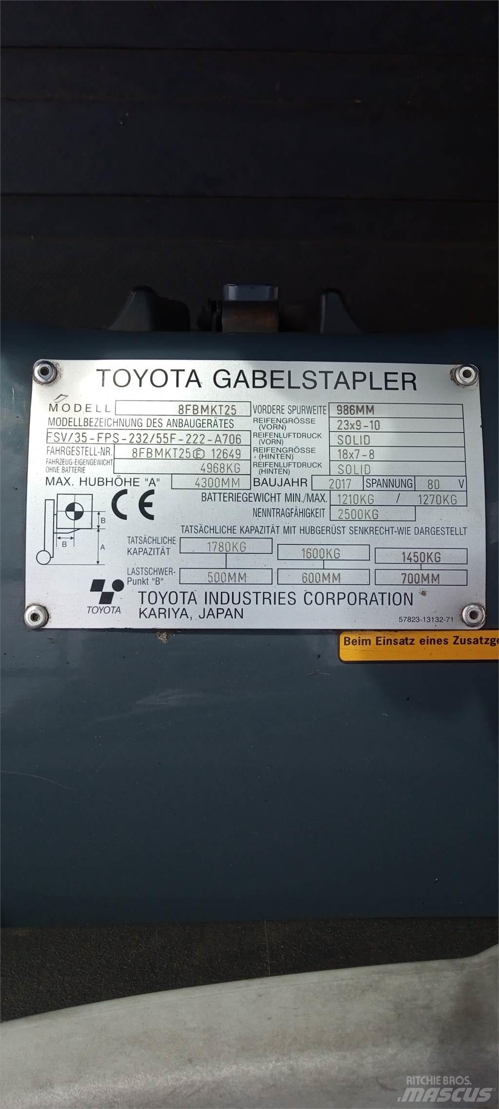 Toyota 8FBMKT25 Electric Forklifts