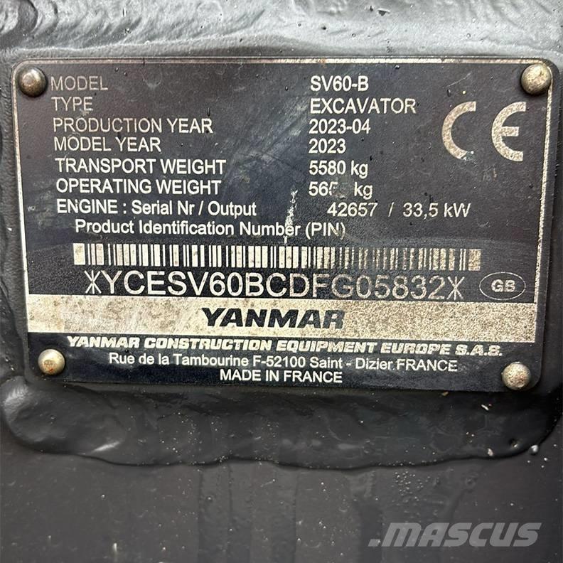 Yanmar SV60-B Mini Excavators <7t (Mini Diggers)