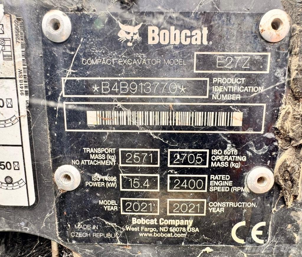 Bobcat E 27z Mini Excavators <7t (Mini Diggers)