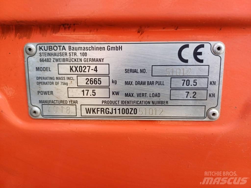 Kubota KX027-4 Mini Excavators <7t (Mini Diggers)