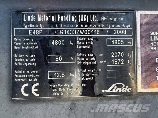 Linde E48P Electric Forklifts