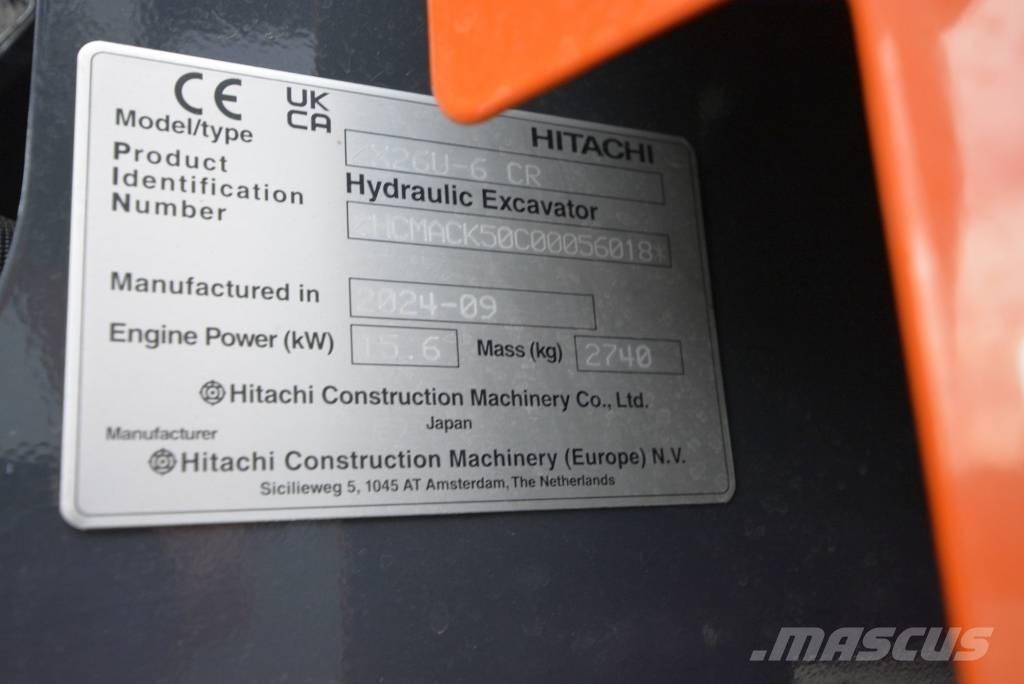 Hitachi ZX 26 U-6 Mini Excavators <7t (Mini Diggers)