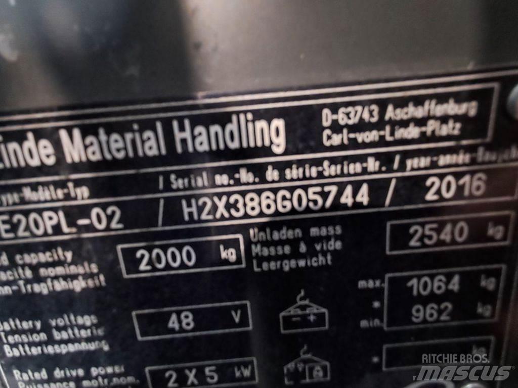 Linde E20PL-02 Electric Forklifts