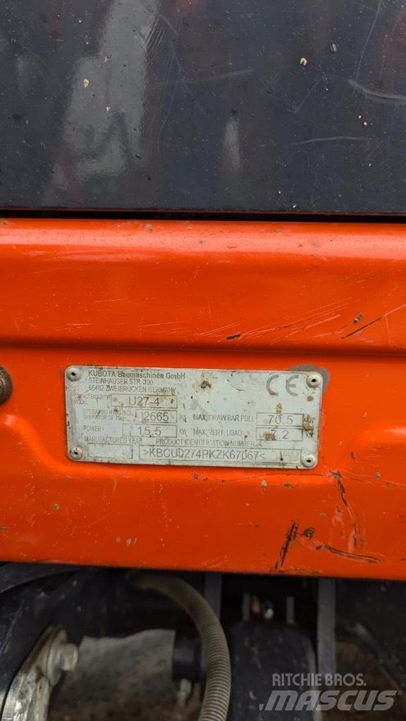 Kubota U 27-4 Mini Excavators <7t (Mini Diggers)