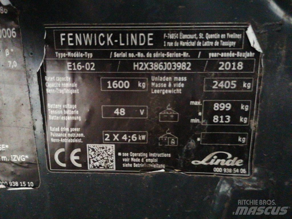 Linde E16-02 Electric Forklifts