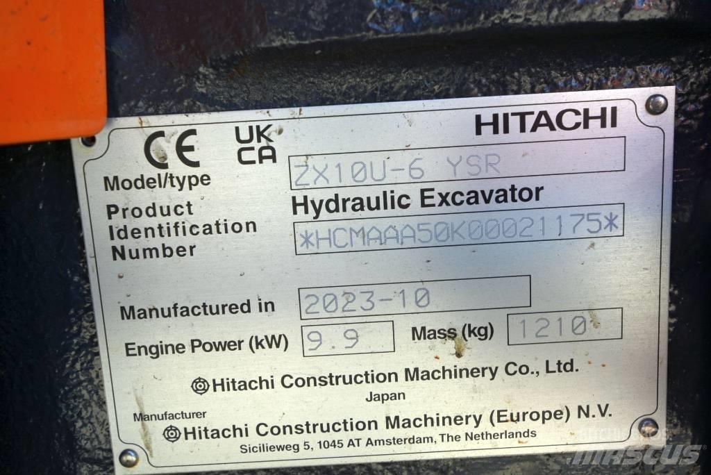Hitachi ZX 10U-6 Mini Excavators <7t (Mini Diggers)