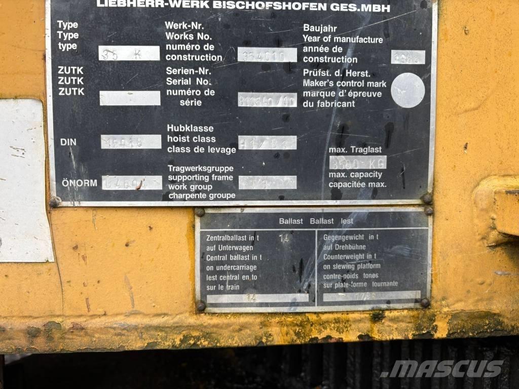 Liebherr 35 K Tower Cranes