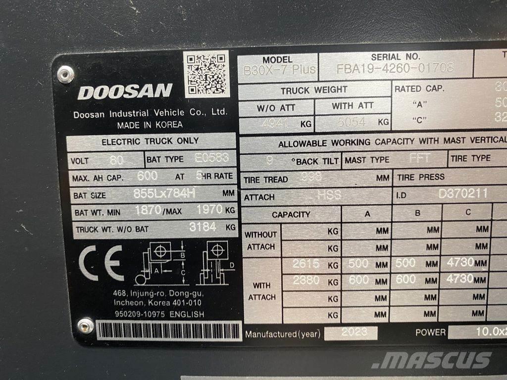 Doosan B30X-7 Electric Forklifts