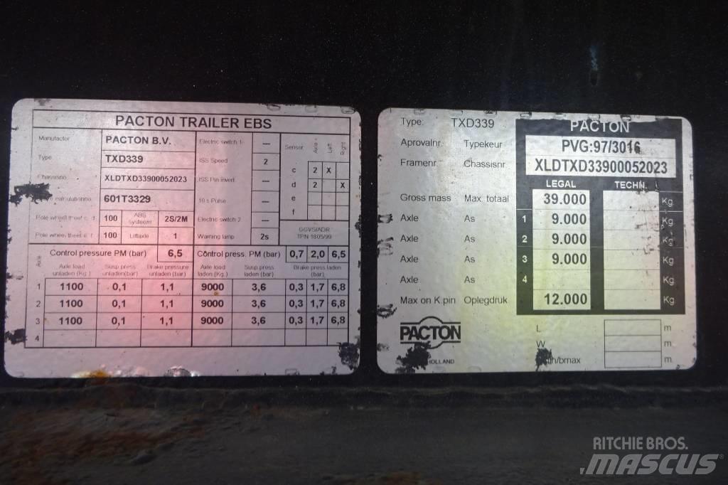 Pacton TXD339 Flatbed Trailers