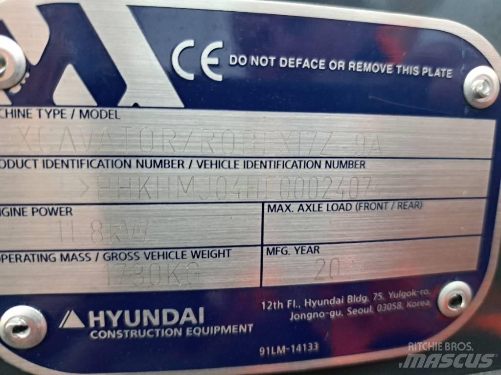 Hyundai R17Z-9AK Mini Excavators <7t (Mini Diggers)