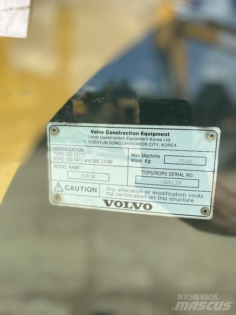 Volvo ECR 58 PLUS Mini excavators  7t - 12t