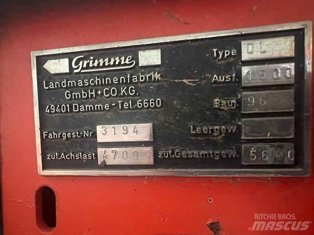 Grimme DL1500 Potato Harvesters And Diggers