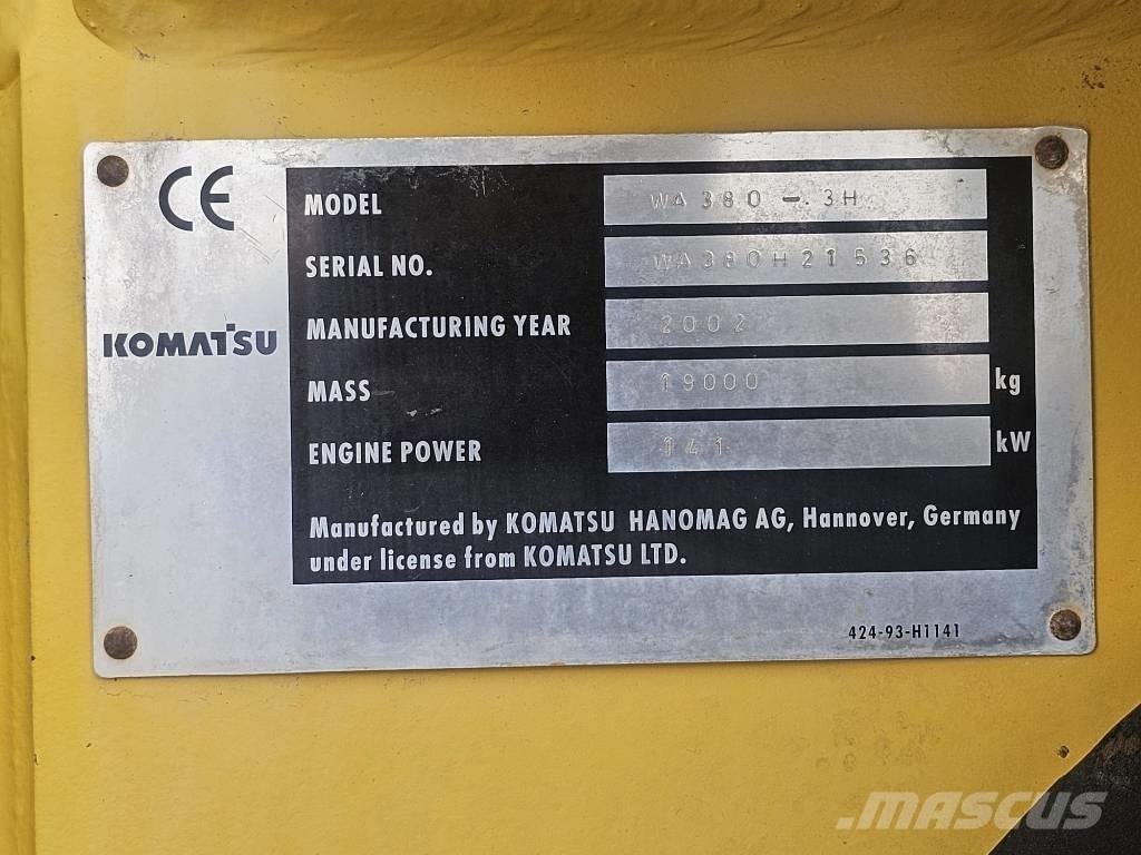 Komatsu WA 380-3H Wheel Loaders