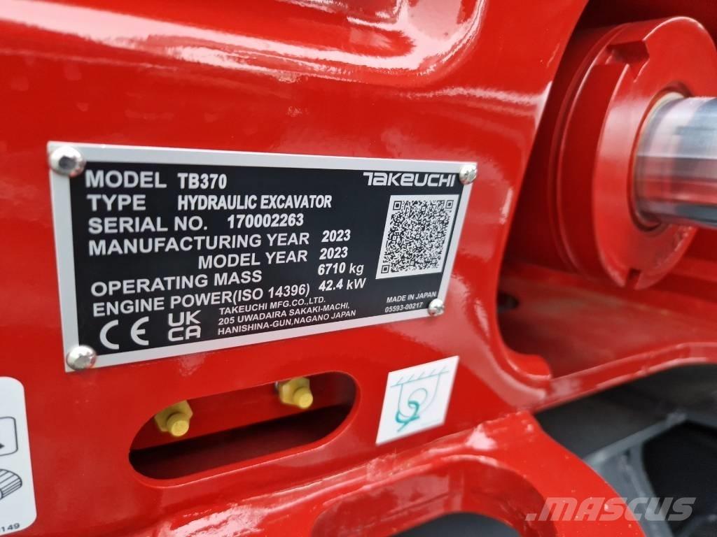 Takeuchi TB370 Mini Excavators <7t (Mini Diggers)