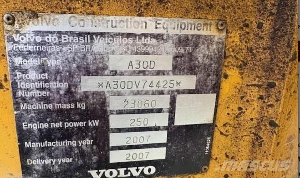 Volvo A 30 D Articulated Dump Trucks (ADTs)