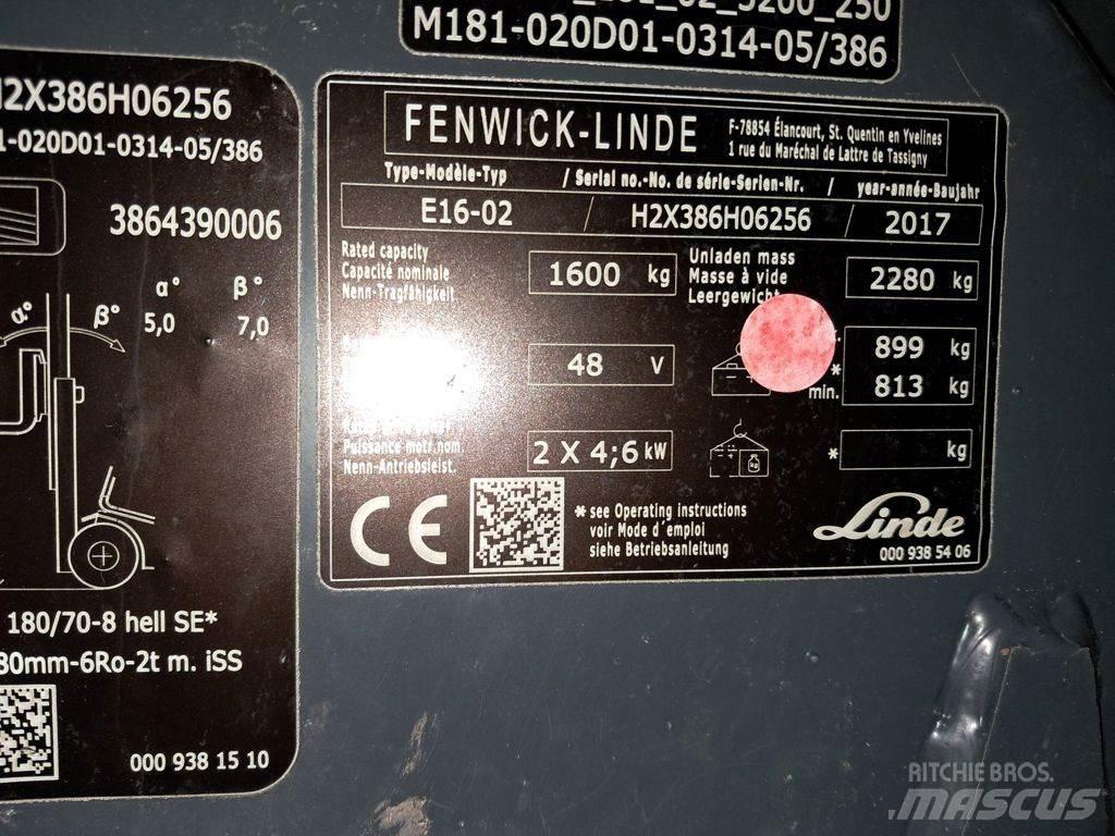 Linde E16-02 Electric Forklifts