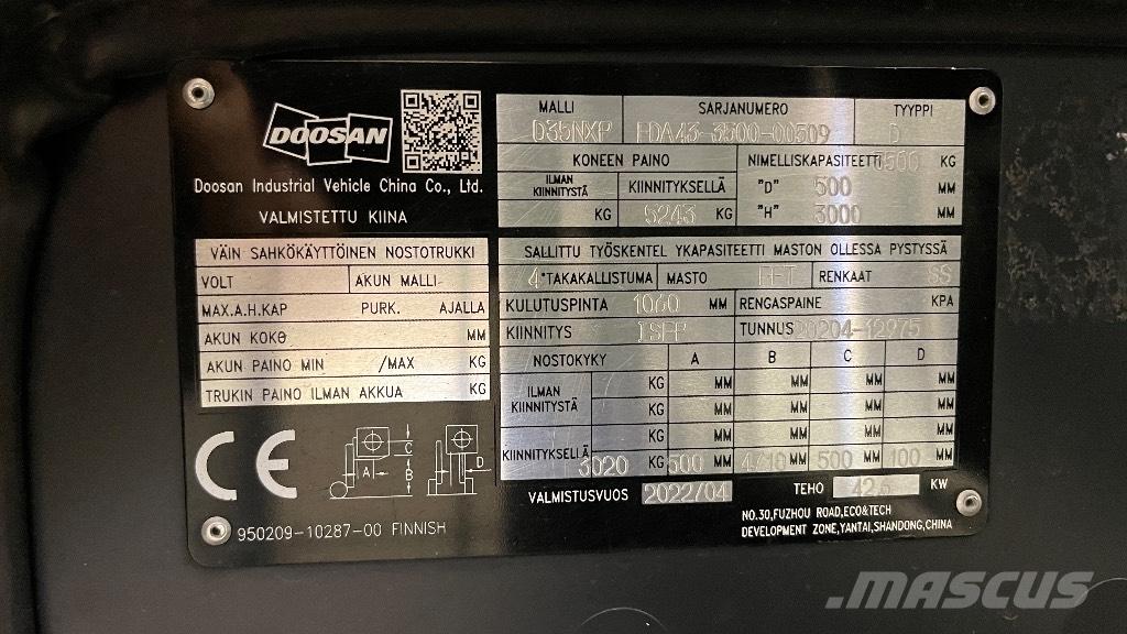 Doosan D35NXP Diesel Forklifts