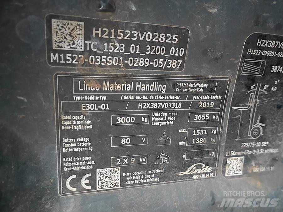Linde E30L-01 Electric Forklifts