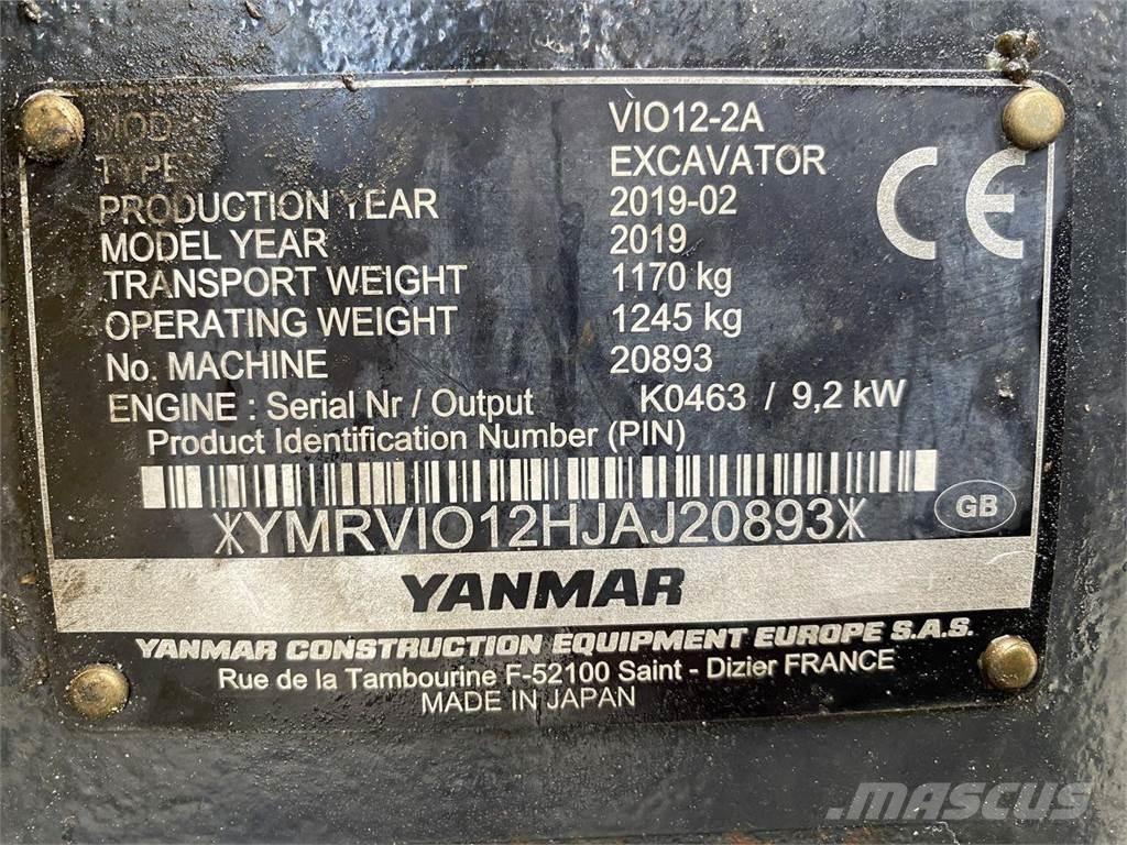 Yanmar VIO12 Wheeled Excavators