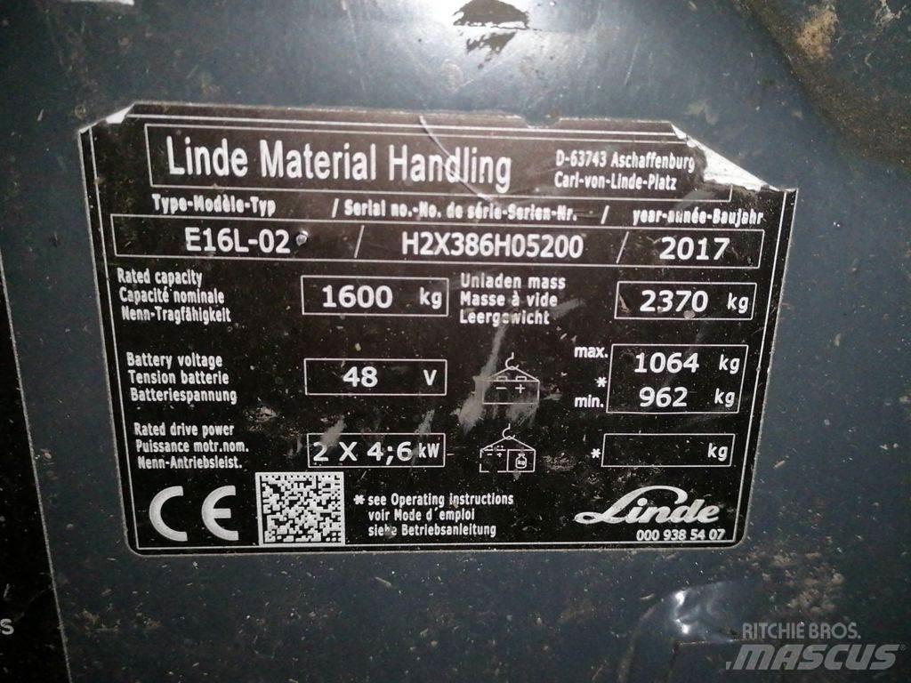 Linde E16L-02 Electric Forklifts