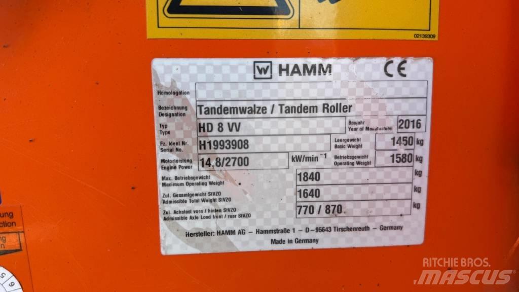 Hamm HD 8 VV Twin drum rollers