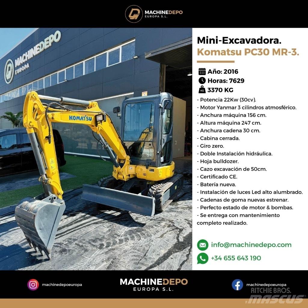 Komatsu PC 30 MR-3 Mini Excavators <7t (Mini Diggers)