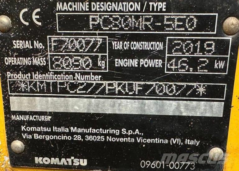 Komatsu PC 80 MR-5EO Mini excavators  7t - 12t