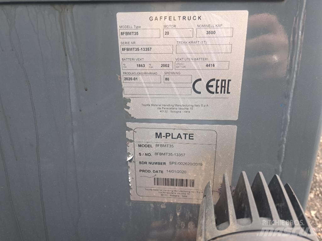 Toyota 8fbmt35 Electric Forklifts