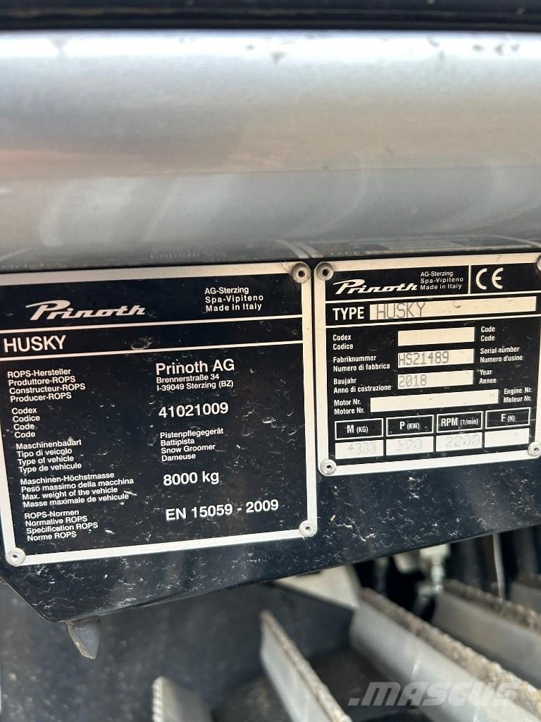 Prinoth Husky Snow Grooming Equipment