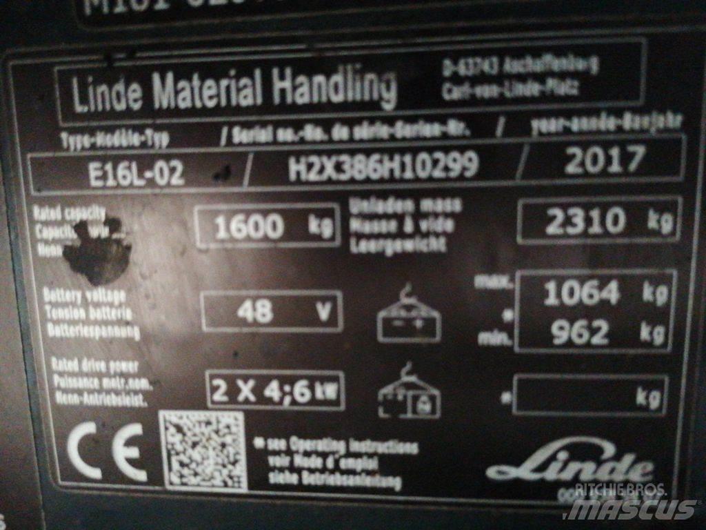 Linde E16L-02 Electric Forklifts