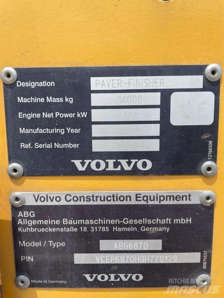 Volvo ABG 6870 Asphalt pavers