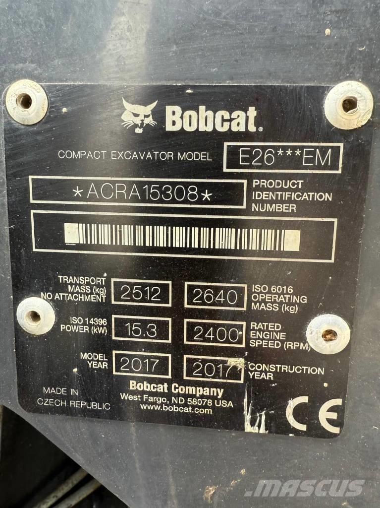 Bobcat E 26 EM Mini Excavators <7t (Mini Diggers)
