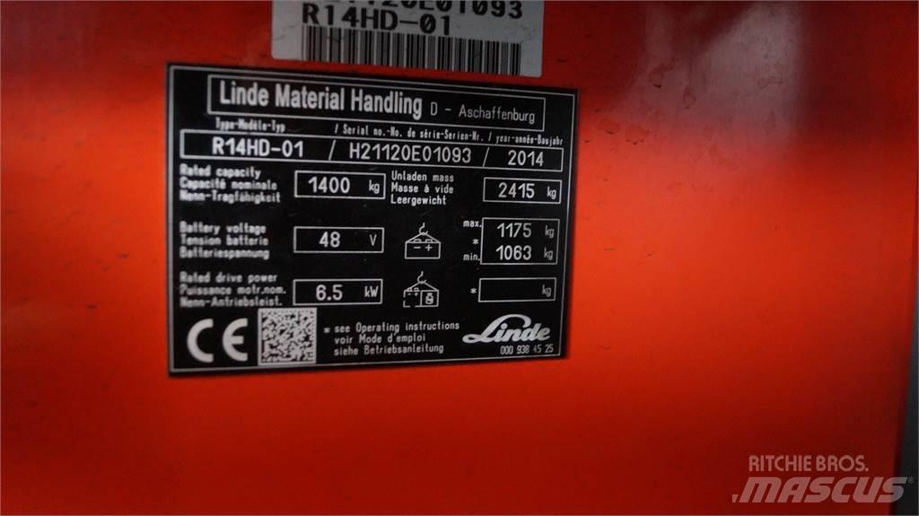 Linde R14HD Reach trucks