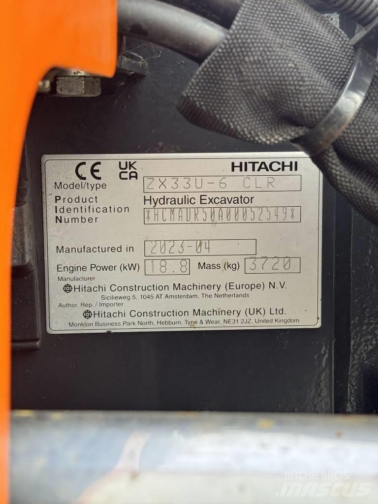 Hitachi ZX 33 U-6 Mini Excavators <7t (Mini Diggers)